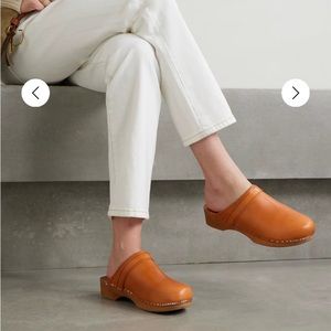 Isabel Marant Thalie Leather Clogs Camel Sz EU40/US9 BNIB